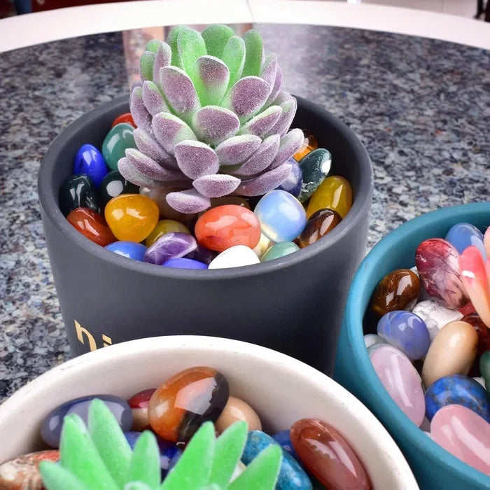 Polished Tumbled Crystal Stone Set | 50 Hand-Selected Mixed Healing Stones