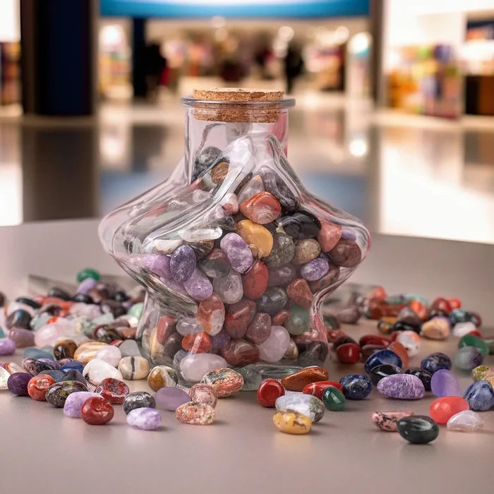 Polished Tumbled Crystal Stone Set | 50 Hand-Selected Mixed Healing Stones