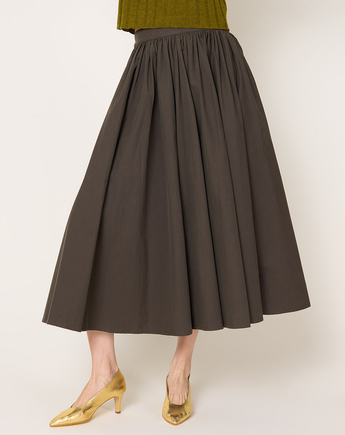 7115 by Szeki Prairie Skirt in Deep Olive