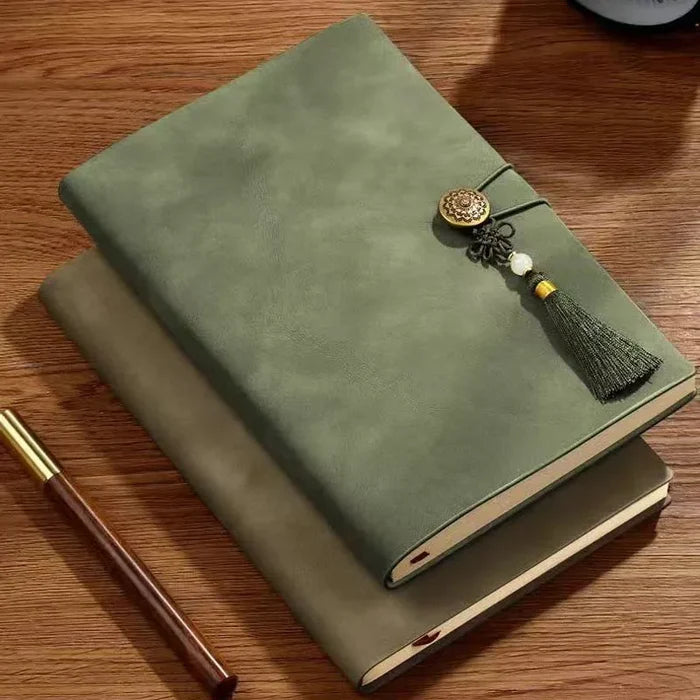 PU Leather Journal with Golden Tassel & Bead Closure | 200 Pages | 4 Colors