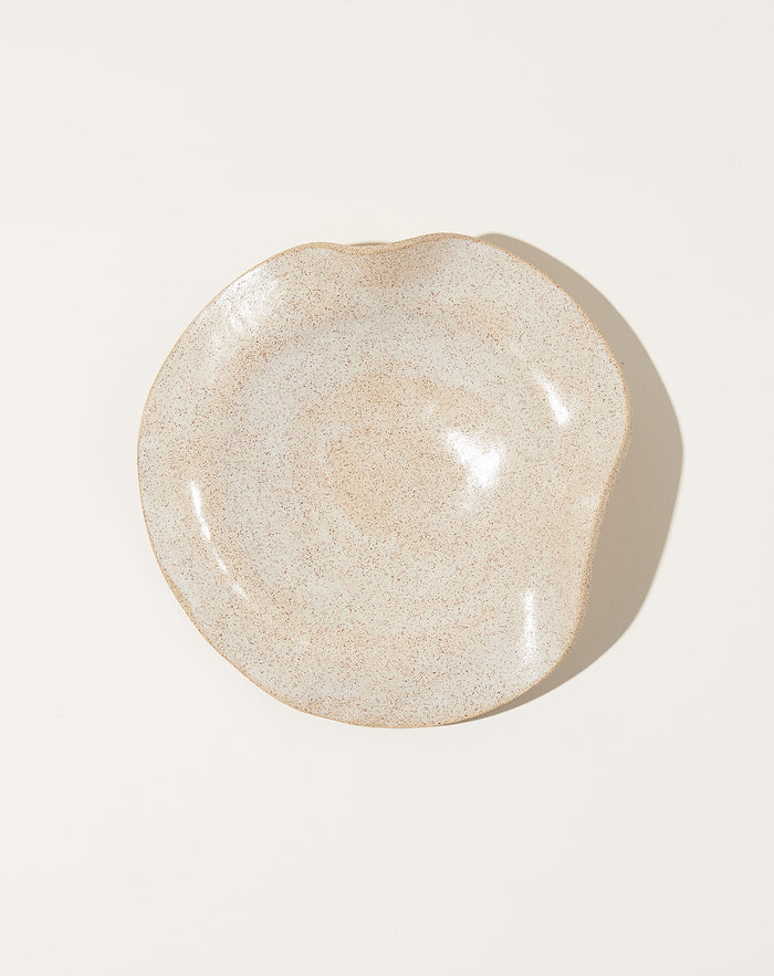 SIN Raya Round Platter in Speckled White