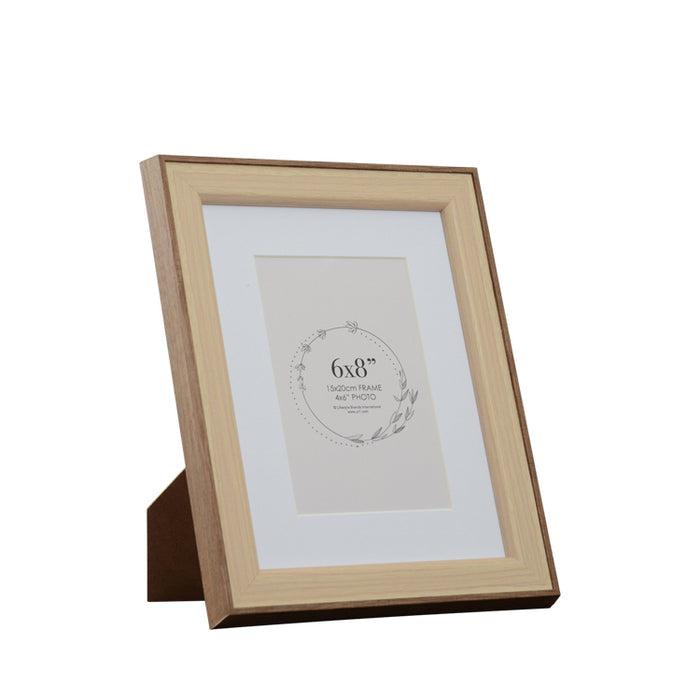 Riley 6x8 Inch Teak/White Wash with 4x6 Inch  Opening