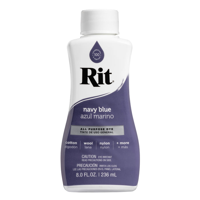 Rit Dye Rit Fabric Liquid Dye All-purpose 8oz (236ml) Navy Blue