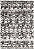 Rustic Casual Tribal Design Yasmin Rug - Ivory/Black