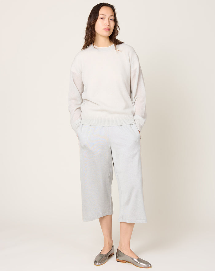 6397 Sheer Crew Neck in Stone