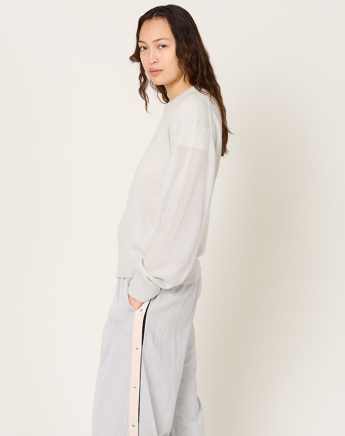 6397 Sheer Crew Neck in Stone