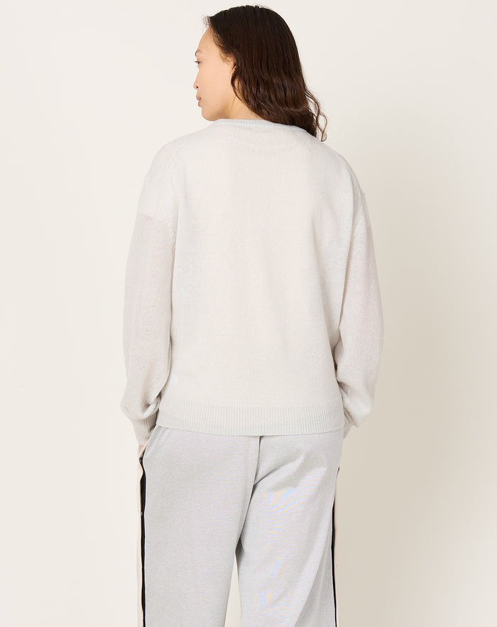 6397 Sheer Crew Neck in Stone