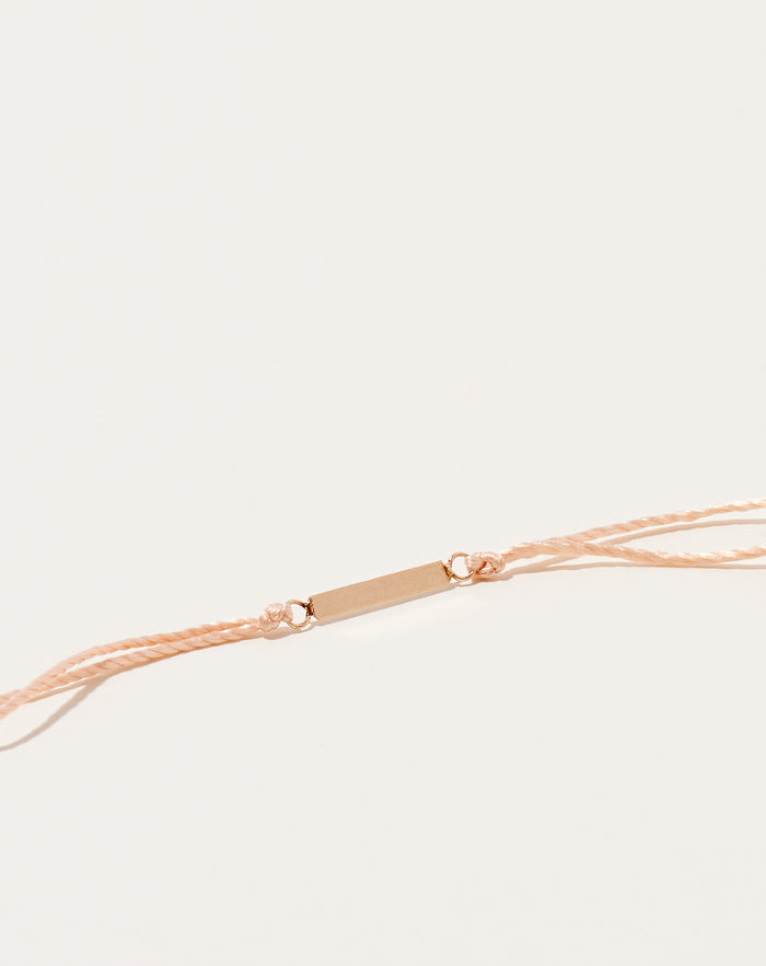 Blanca Monrós Gómez Silk ID Bracelet in Pink