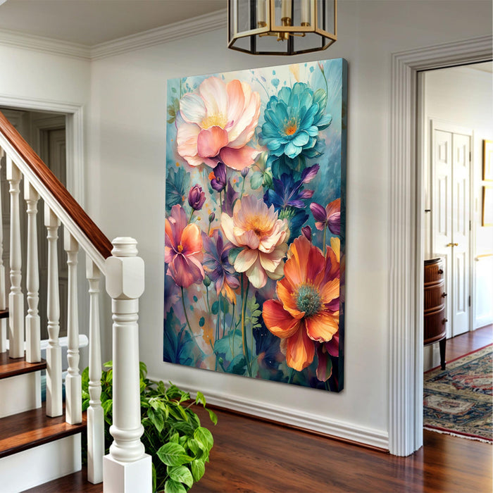 Spring Bouquet Wall Art | Floral Canvas Print