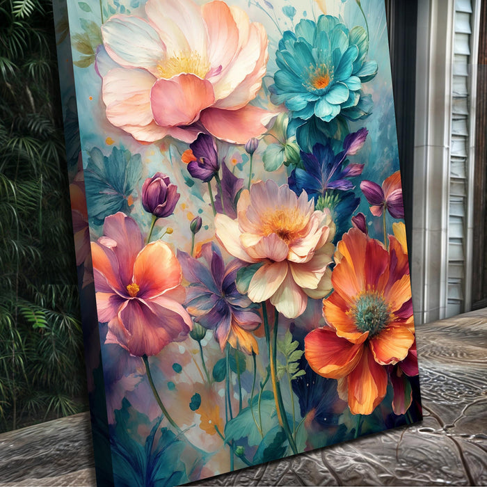 Spring Bouquet Wall Art | Floral Canvas Print