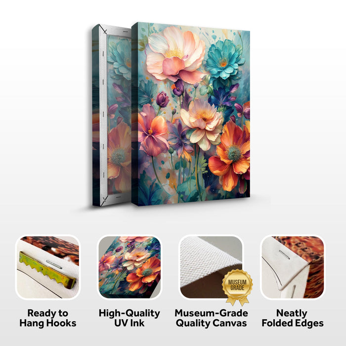 Spring Bouquet Wall Art | Floral Canvas Print