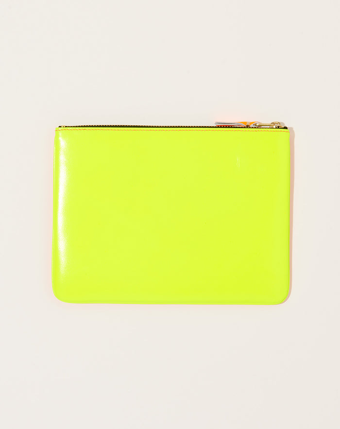 Comme des Garçons  Super Fluo Wallet Pouch in Pink and Yellow