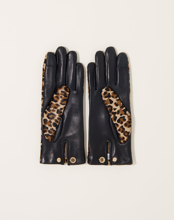Agnelle Susan Glove in Noir and Panthere