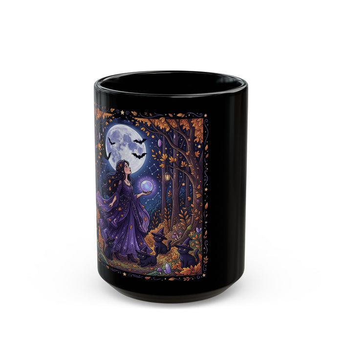 Witchy Moonlight Set — Gothic Witch Crystal Ball Full Moon Mug & Tote Bag Bundle