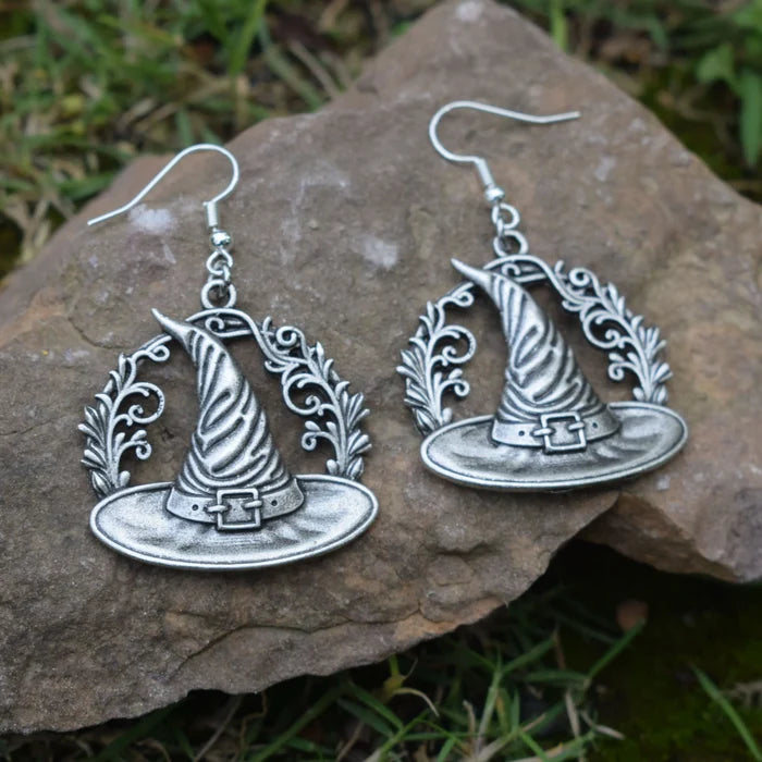 Witchy Witch Hat Drop Earrings