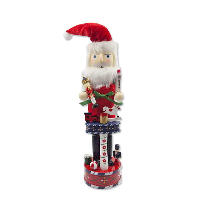 Wooden Nutcracker Santa Hat 10X10X39cm