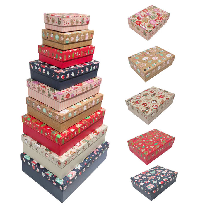 Xmas Giftbox S/10 Glitter Mix Designs/Set 4